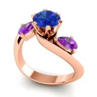 Three Stone Bypass Bhramati Ring