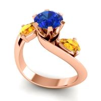 Three Stone Bypass Bhramati Ring