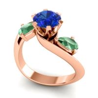 Three Stone Bypass Bhramati Ring
