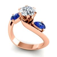 Three Stone Bypass Bhramati Ring