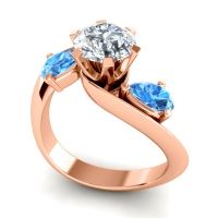 Three Stone Bypass Bhramati Ring