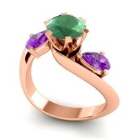 Three Stone Bypass Bhramati Ring