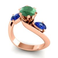 Three Stone Bypass Bhramati Ring