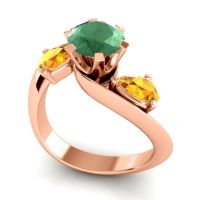 Three Stone Bypass Bhramati Ring