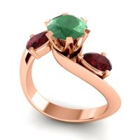 Three Stone Bypass Bhramati Ring