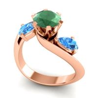 Three Stone Bypass Bhramati Ring