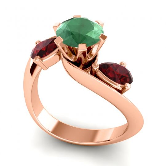 Three Stone Bypass Bhramati Ring