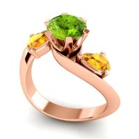 Three Stone Bypass Bhramati Ring