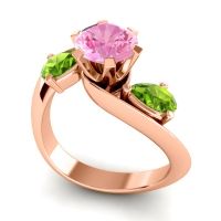 Three Stone Bypass Bhramati Ring