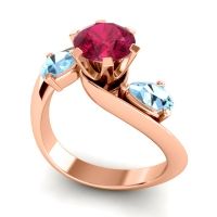 Three Stone Bypass Bhramati Ring