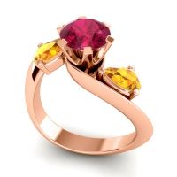 Three Stone Bypass Bhramati Ring