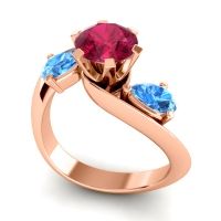 Three Stone Bypass Bhramati Ring