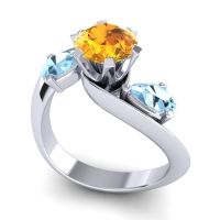 Three Stone Bypass Bhramati Ring