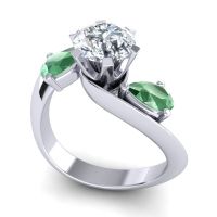 Three Stone Bypass Bhramati Ring