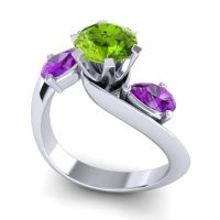 Three Stone Bypass Bhramati Ring