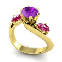 Three Stone Bypass Bhramati Ring
