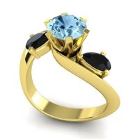 Three Stone Bypass Bhramati Ring
