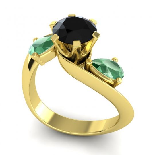 Three Stone Bypass Bhramati Ring