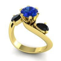 Three Stone Bypass Bhramati Ring