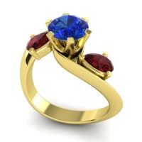 Three Stone Bypass Bhramati Ring