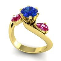 Three Stone Bypass Bhramati Ring
