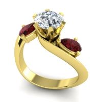 Three Stone Bypass Bhramati Ring