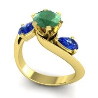 Three Stone Bypass Bhramati Ring