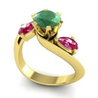 Three Stone Bypass Bhramati Ring