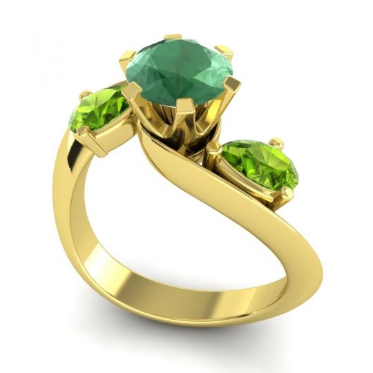Three Stone Bypass Bhramati Ring