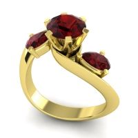Three Stone Bypass Bhramati Ring