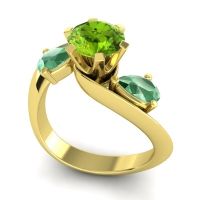 Three Stone Bypass Bhramati Ring