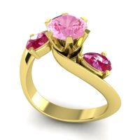 Three Stone Bypass Bhramati Ring