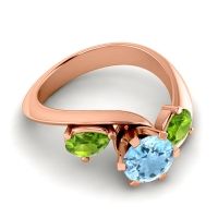 Three Stone Bypass Bhramati Ring
