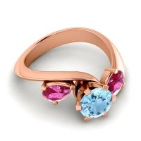 Three Stone Bypass Bhramati Ring