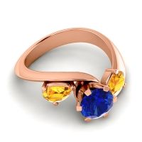 Three Stone Bypass Bhramati Ring