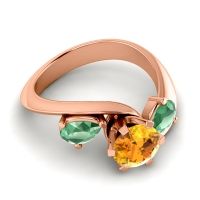 Three Stone Bypass Bhramati Ring