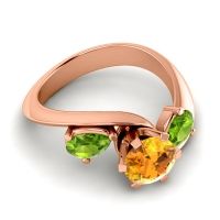 Three Stone Bypass Bhramati Ring