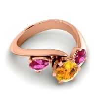 Three Stone Bypass Bhramati Ring