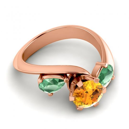 Three Stone Bypass Bhramati Ring