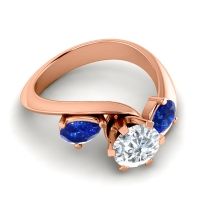 Three Stone Bypass Bhramati Ring