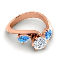 Three Stone Bypass Bhramati Ring
