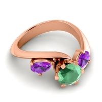 Three Stone Bypass Bhramati Ring