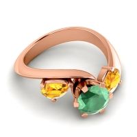Three Stone Bypass Bhramati Ring