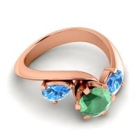 Three Stone Bypass Bhramati Ring