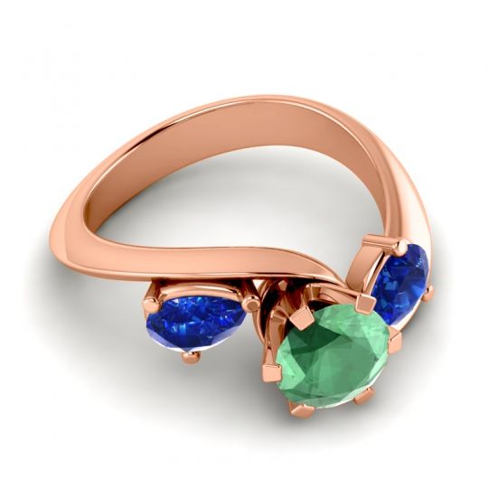 Three Stone Bypass Bhramati Ring
