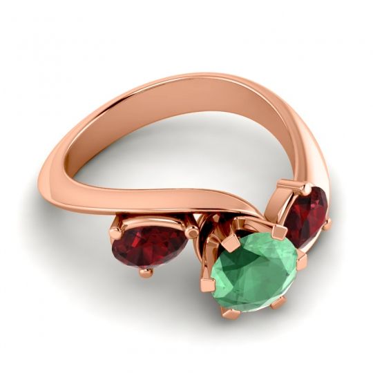 Three Stone Bypass Bhramati Ring