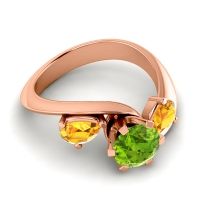 Three Stone Bypass Bhramati Ring