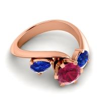 Three Stone Bypass Bhramati Ring