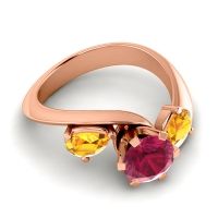 Three Stone Bypass Bhramati Ring