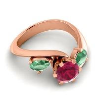 Three Stone Bypass Bhramati Ring